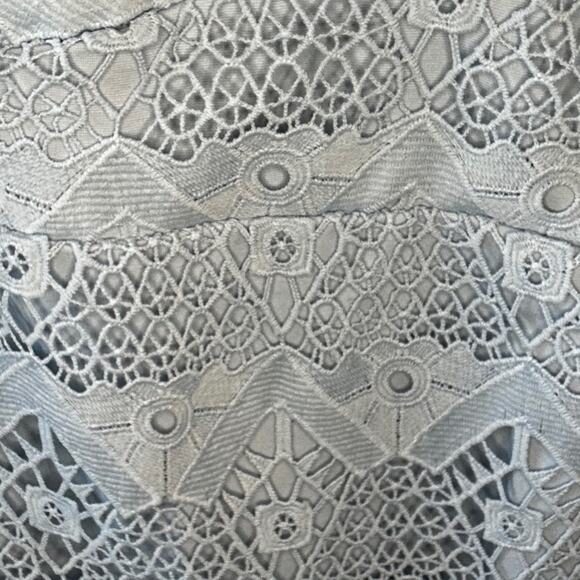 Lulus Women’s XS Light Blue Crochet Fully Lined Sleeveless Mini Dress - Picture 4 of 5